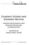 Clarinet Studio and Ensemble Recital, November 27, 2018 [program]