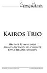 Kairos Trio, November 27, 2018 [program] by University of Northern Iowa
