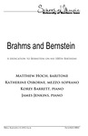 Brahms and Bernstein: A Dedication to Bernstein on His 100th Birthday, September 14, 2018 [program]
