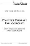 Concert Chorale Fall Concert, November 13, 2018 [program]