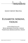Elisabeth Adkins, violin, September 13, 2018 [program] by University of Northern Iowa