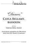 “Dances” Cayla Bellamy, bassoon, January 22, 2018 [program]