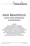 Ann Bradfield, Alto and baritone saxophones, February 6, 2018 [program]