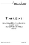 Timbre|ine, February 19, 2018 [program] by University of Northern Iowa