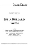 Julia Bullard, viola, April 25, 2018 [program] by University of Northern Iowa