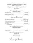 University of Northern Iowa School of Music Orchestra Invitational, April 5, 2018 [program]