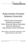 Percussion Studio Spring Concert, April 16, 2018, [program]