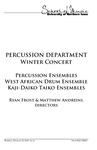 Percussion Department Winter Concert, February 2, 2018 [program] by University of Northern Iowa