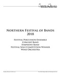 Northern Festival of Bands 2018, February 10, 2018 [program] by University of Northern Iowa