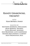 Randy Grabowski, trumpet, January 16, 2018 [program] by University of Northern Iowa