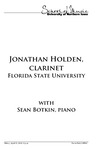 Jonathan Holden, clarinet, April 13, 2018 [program] by University of Northern Iowa