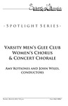Varsity Men’s Glee Club, Women’s Chorus & Concert Chorale, March 6, 2018 [program]