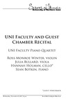 UNI Faculty and Guest Chamber Recital, November 8, 2017 [program] by University of Northern Iowa
