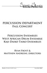 Percussion Department Fall Concert, October 5, 2017 [program]