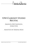 UNI Clarinet Studio Recital, December 5, 2017 [program] by University of Northern Iowa