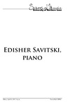 Edisher Savitski, piano, April 14, 2017 [program]