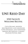UNI Reed Day: UNI Faculty Welcome Recital, April 8, 2017 [program] by University of Northern Iowa
