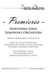- Premieres - Northern Iowa Symphony Orchestra, February 23, 2017 [program]