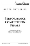 Performance Competition Finals, March 27, 2017 [program] by University of Northern Iowa