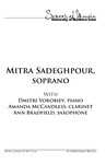 Mitra Sadeghpour, soprano, January 30, 2017 [program]