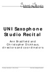 UNI Saxophone Studio Recital, December 1, 2016 [program] by University of Northern Iowa