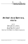 Anibal dos Santos, viola, November 2, 2016 [program] by University of Northern Iowa
