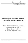 Faculty and Guest Artist Chamber Music Recital, October 26, 2016 [program]