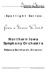 From a Newer World: Northern Iowa Symphony Orchestra, October 20, 2016 [program]