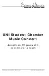 UNI Student Chamber Music Concert, November 16, 2016 [program] by University of Northern Iowa