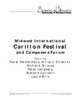 Midwest International Carillon Festival and Composers Forum, October 12-14, 2016 [program] by University of Northern Iowa