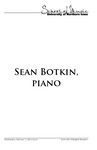 Sean Botkin, piano, February 17, 2016 [program] by University of Northern Iowa