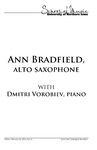 Ann Bradfield, alto saxophone and Dmitri Vorobiev, piano, February 26, 2016 [program] by University of Northern Iowa