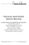 Faculty and Guest Artist Recital, January 27, 2016 [program] by University of Northern Iowa