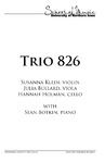 Trio 826, March 9, 2016 [program] by University of Northern Iowa