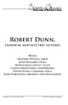 Robert Dunn, classical and electric guitars, January 21, 2016 [program]