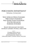 Percussion Department Spring Concert, April 25, 2016 [program]