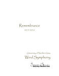 Northern Iowa Wind Symphony: Remembrance 2015-2016 [program]