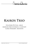 Kairos Trio, April 5, 2016 [program] by University of Northern Iowa. School of Music.
