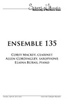 Ensemble 135, April 26, 2016 [program] by University of Northern Iowa. School of Music.