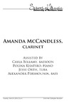 Amanda McCandless, clarinet, March 8, 2016 [program] by University of Northern Iowa. School of Music.