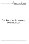 Dr. Eugene Rousseau Master Class, September 17, 2015 [program, UNI Saxophone Studio]