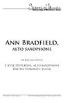 Ann Bradfield, alto saxophone, February 27, 2015 [program]