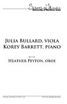 Julia Bullard, viola and Korey Barrett, piano, November 12, 2015 [program]