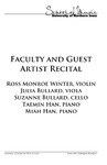 Faculty and Guest Artist Recital, October 26, 2015 [program] by University of Northern Iowa. School of Music.