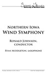 Northern Iowa Wind Symphony, November 12, 2015 [program]