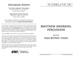 Matthew Andreini, Percussion, March 30, 2023 [program]