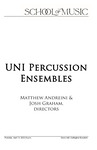 UNI Percussion Ensembles, April 13, 2023 [program]