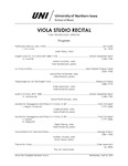 Viola Studio Recital, April 26, 2023 [program]