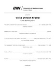 Voice Division Recital, November 8, 2024 [program] by University of Northern Iowa. School of Music.
