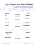 UNI Community Music School Winter Recital, December 8, 2024 [program] by University of Northern Iowa. School of Music.